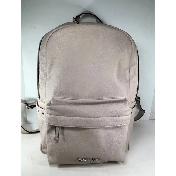 Calvin Klein Light Beige Faux Leather Backpack - Picture 1 of 15